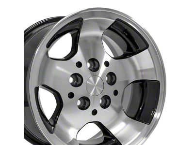 JP08 Gloss Black Machined Wheel; 15x8; 25.4mm Offset (97-06 Jeep Wrangler TJ)