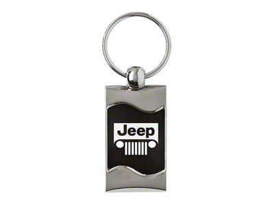 Jeep Grill Rectangular Wave Key Fob