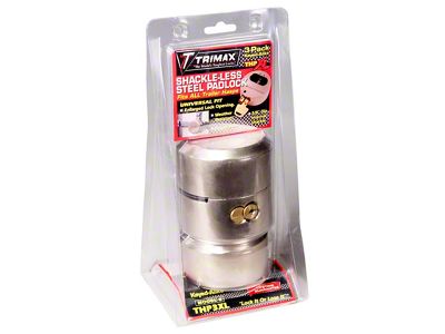 Keyed Alike Hockey Puck Steel Trailer Door Locks; 3-Pack