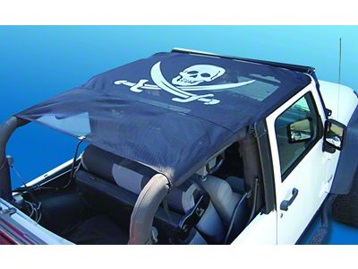 KoolBreez Full-Length Sun Screen Brief Top; Pirate Flag (10-18 Jeep Wrangler JK 2-Door)