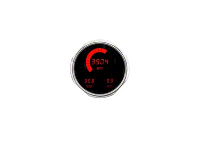 LED Digital Gauge Panel; Red (76-86 Jeep CJ7)