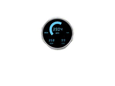 LED Digital Gauge Panel; Teal (76-86 Jeep CJ7)