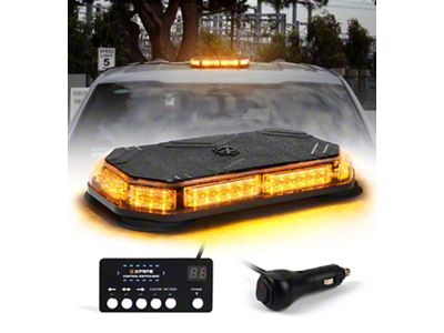 LED Emergency Short Strobe Light with Magnetic Mount; Amber (Universal; Some Adaptation May Be Required)