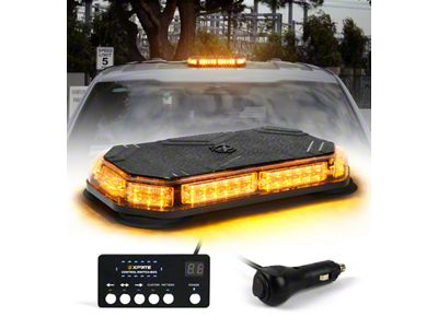 LED Emergency Tall Strobe Light with Magnetic Mount; Amber (Universal; Some Adaptation May Be Required)