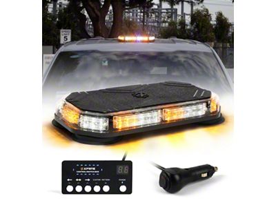 LED Emergency Tall Strobe Light with Magnetic Mount; White and Amber (Universal; Some Adaptation May Be Required)