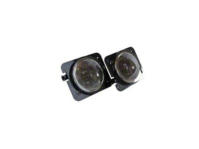 LED Front Side Markers Lights; Smoked (07-18 Jeep Wrangler JK)
