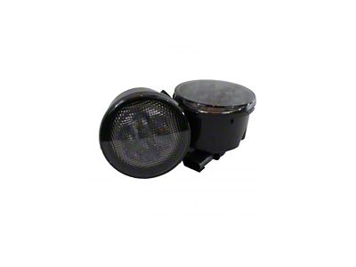 LED Grille Turn Signals; Smoked (07-18 Jeep Wrangler JK)