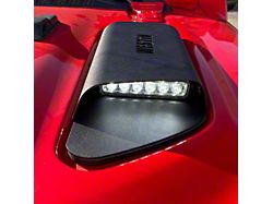LED Hood Scoops; Textured Black (18-25 Jeep Wrangler JL Rubicon)