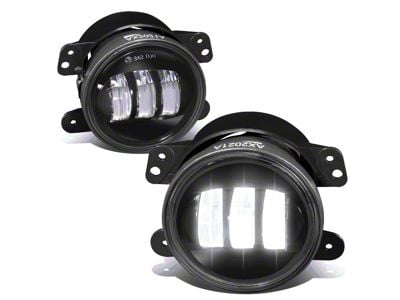 LED Projector Fog Lights; Clear (07-18 Jeep Wrangler JK)