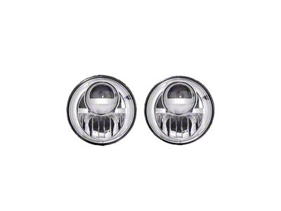LED Projector Headlights; Chrome Housing; Clear Lens (07-18 Jeep Wrangler JK)