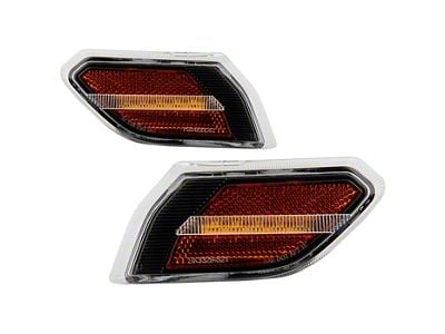 LED Side Marker Lights; Black (18-25 Jeep Wrangler JL)
