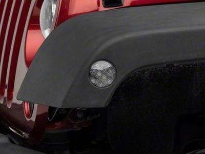 LED Side Marker Lights with Halo; Amber (07-18 Jeep Wrangler JK)