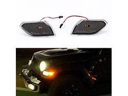 LED Side Marker Lights; Smoked (18-26 Jeep Wrangler JL)