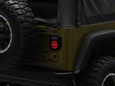 LED Tail Lights; Black Housing; Smoked Lens (76-86 Jeep CJ7; 87-06 Jeep Wrangler YJ & TJ)
