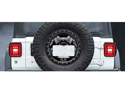 LED Tail Lights; Chrome Housing; Red/Clear Lens (18-25 Jeep Wrangler JL w/ Factory Halogen Tail Lights)