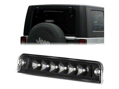 LED Third Brake Light; Black (97-06 Jeep Wrangler TJ)