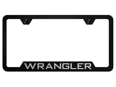 Wrangler Laser Etched Cut-Out License Plate Frame (Universal; Some Adaptation May Be Required)