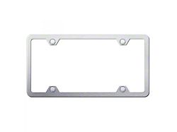 4-Hole Slimline License Plate Frame; Black Powder-Coated Stainless (Universal; Some Adaptation May Be Required)