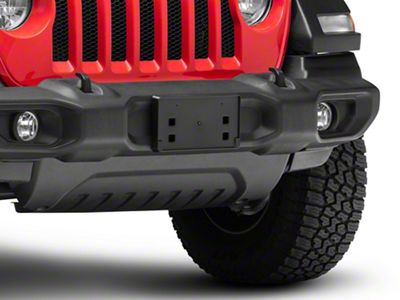 License Plate Frame Bracket; Front Bumper (18-25 Jeep Wrangler JL)