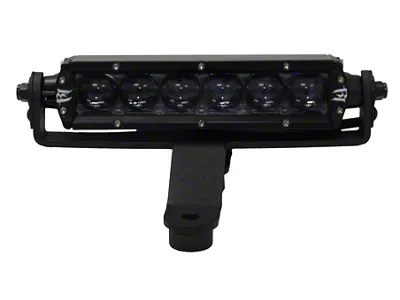 Go Rhino 6-Inch Single Row LED Light Bar Windshield Cowl Mount; Textured Black (18-25 Jeep Wrangler JL, Excluding 4xe)