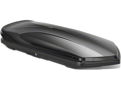 Lockable Roof Cargo Box; Glossy Smooth Black (Universal; Some Adaptation May Be Required)