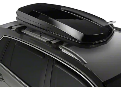 Lockable Roof Top Cargo Box; Glossy Black (Universal; Some Adaptation May Be Required)
