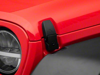 Locking Hood Catches; Black (18-25 Jeep Wrangler JL)