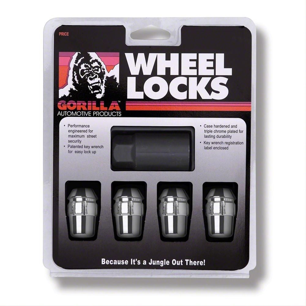 Jeep Wrangler Locks with Key for Chrome Acorn Lug Nuts; 1/2Inch x 20