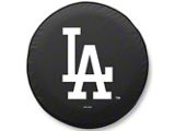 Los Angeles Dodgers Spare Tire Cover with Camera Port; Black (18-25 Jeep Wrangler JL)
