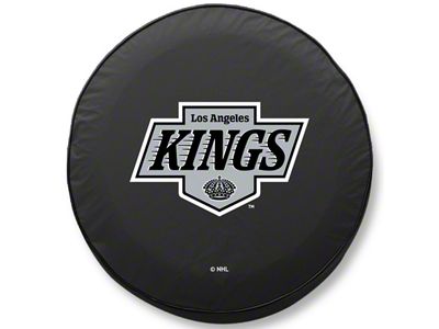 Los Angeles Kings Spare Tire Cover with Camera Port; Black (18-25 Jeep Wrangler JL)