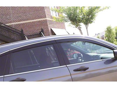 Low Profile Ventvisor Window Deflectors; Front; Dark Smoke (07-18 Jeep Wrangler JK 2-Door)