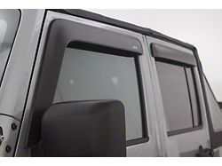 Low Profile Ventvisor Window Deflectors; Front and Rear; Matte Black (07-18 Jeep Wrangler JK 4-Door)