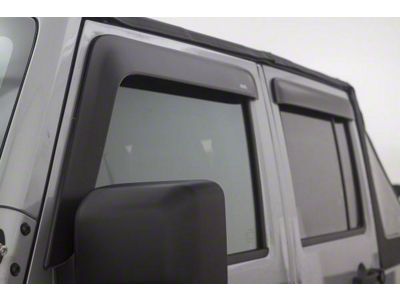 Low Profile Ventvisor Window Deflectors; Front and Rear; Matte Black (07-18 Jeep Wrangler JK 4-Door)