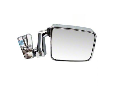 Replacement Manual Full Door Mirror; Passenger Side (87-93 Jeep Wrangler YJ)