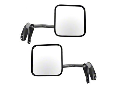 Manual Mirrors; Stainless Steel (76-86 Jeep CJ5 & CJ7)