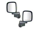 Manual Mirrors; Textured Black (03-06 Jeep Wrangler TJ)