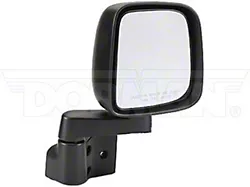 Manual Non-Heated Side Mirror; Passenger Side; Black (03-06 Jeep Wrangler TJ)