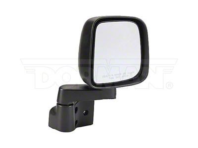 Manual Non-Heated Side Mirror; Passenger Side; Black (03-06 Jeep Wrangler TJ)