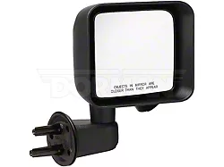 Manual Non-Heated Side Mirror; Passenger Side; Black (07-18 Jeep Wrangler JK)