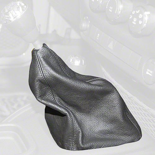 Jeep Wrangler Manual Transmission Shifter Boot; Gray Leather with Black