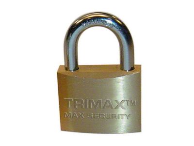 Marine Grade Solid Brass Body Padlock; 1-1/8-Inch x 3/8-Inch Shackle