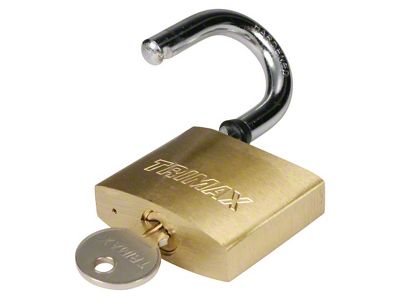 Marine Grade Solid Brass Body Padlock; 1-1/8-Inch x 5/16-Inch Shackle