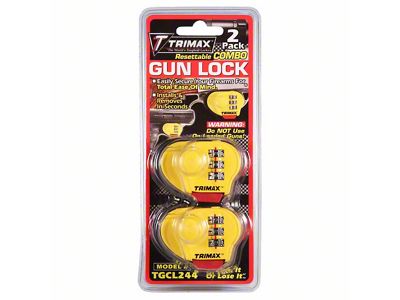Max Security Combo Gun Locks; 2-Pack