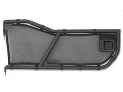 Mesh Covers for Front Adventure Tube Doors; Black (07-25 Jeep Wrangler JK & JL)