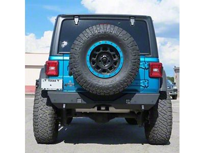 Mid-Width Rear Bumper; Fine Textured Black (18-25 Jeep Wrangler JL)