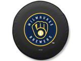 Milwaukee Brewers Spare Tire Cover with Camera Port; Black (18-26 Jeep Wrangler JL)
