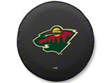 Minnesota Wild Spare Tire Cover with Camera Port; Black (18-25 Jeep Wrangler JL)