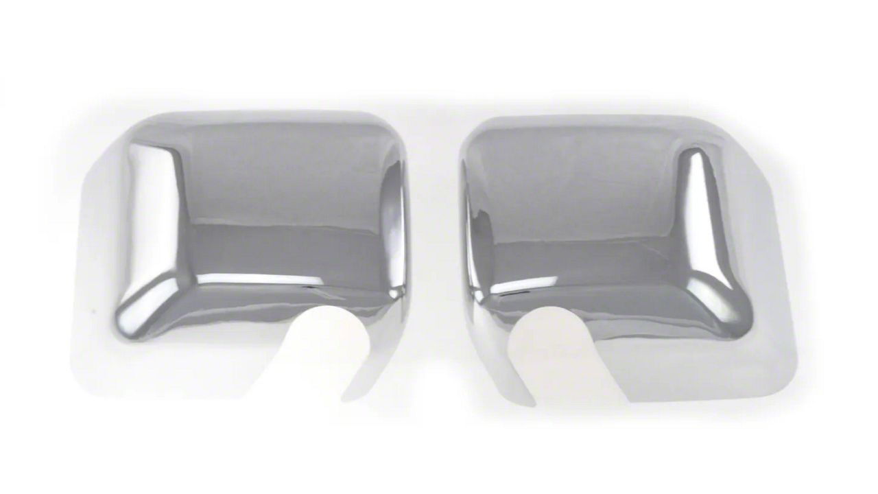 thumbnail image 2 of EZ Motoring Chrome Side Mirror Covers For 2007-2018 Jeep Wrangler JK – 2pc Trim Overlays With 3M Tape 2 of 4
