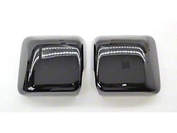 Chrome Delete Mirror Covers; Gloss Black (18-25 Jeep Wrangler JL)