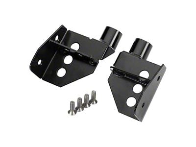 Mirror Relocation Brackets; Black (07-18 Jeep Wrangler JK)